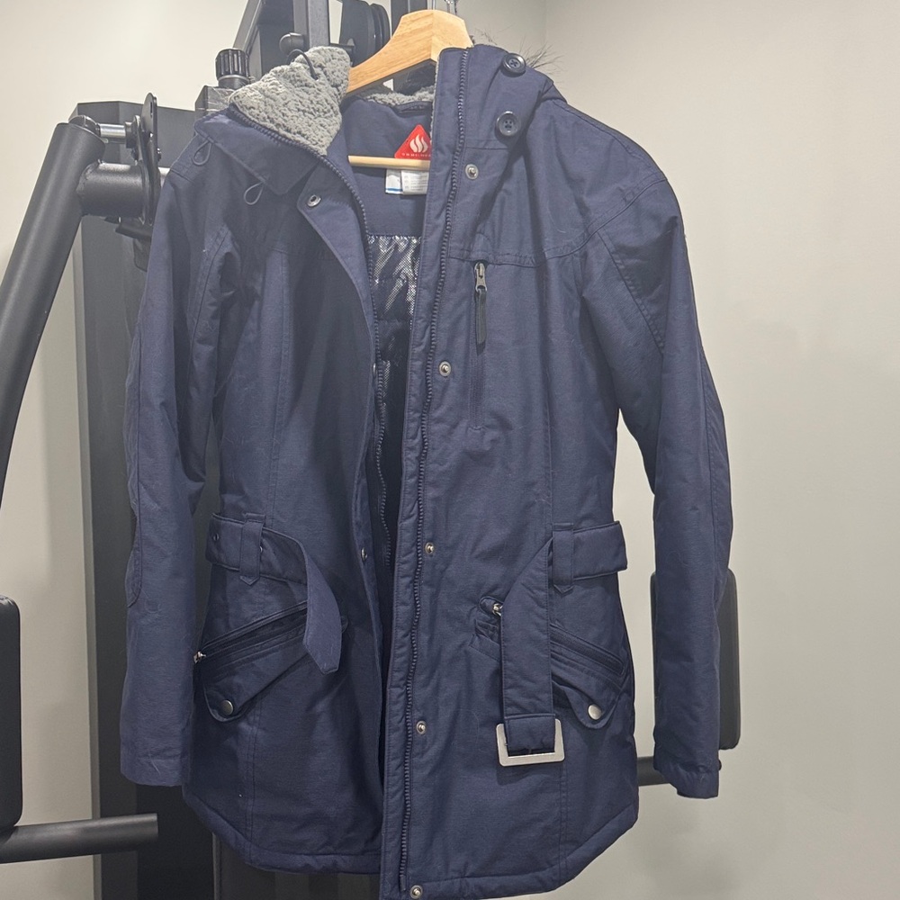Women's Colombia Navy Hooded Parka Jacket